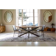 Chevron Dining Table 1.8m in Natural Finish