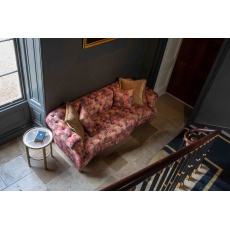 Westminster Large 3 Seater Sofa in Printed Coral Velvet Fabric