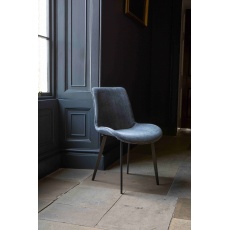 Evia Dining Chair - Grey Velvet (New 2024) Packed in 4