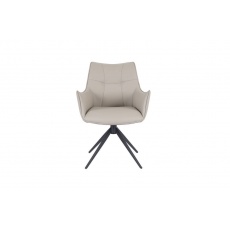 Rome Chair Truffle PU Leather with 360° Rotatable with Metal Legs