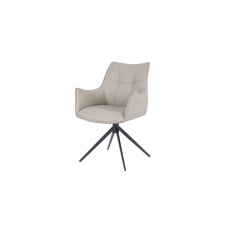 Rome Chair Truffle PU Leather with 360° Rotatable with Metal Legs