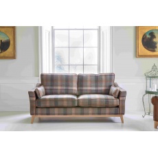 Whitwell 3 Seater Sofa in Malham Green Wool & Tan Leather - Fast Track