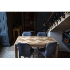 Toba - Arch Dining Table 160cm in Recycled Teak - Natural Rustic Finish
