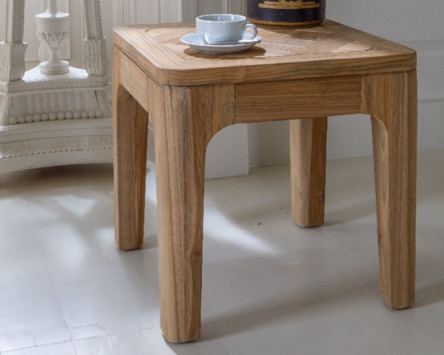 Carlton Toba - Arch Lamp Table in Recycled Teak - Natural Rustic Finish
