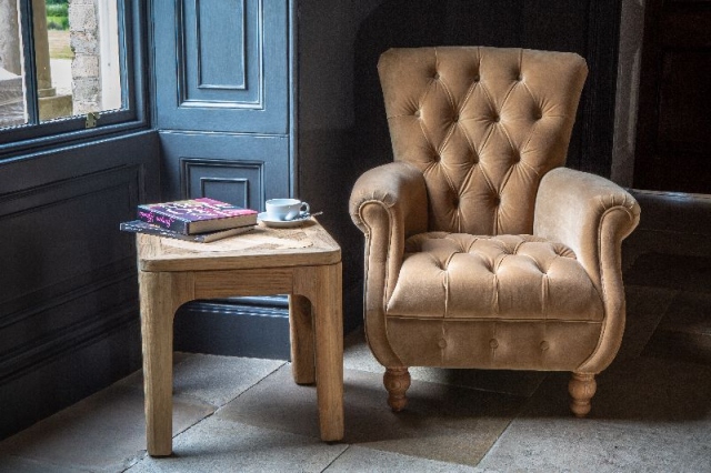 vintage Westminster Armchair in Butterscotch Velvet Grade 1