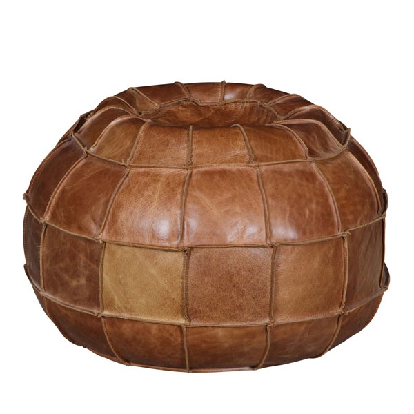 vintage Bean Bag Atom in Brown Cerato Leather