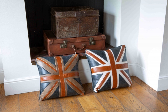 vintage 40 x 40 Union Jack Cushion