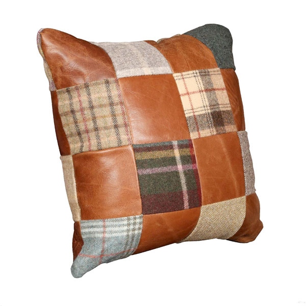 vintage 40 x 40 Patchwork Cushion