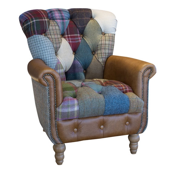 vintage Harlequin Patchwork Armchair