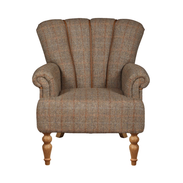 vintage Lily Petite Size Chair - Hunting Lodge Harris Tweed - Fast Track Delivery