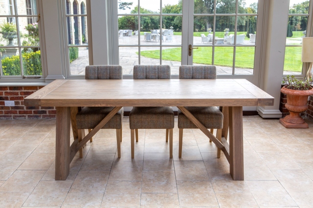 Carlton Monastery Refectory Grey Oiled Table 2200