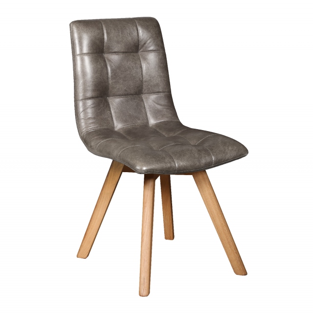 Carlton Allegro - Chair Amalfi Grey Leather (Stock Line)