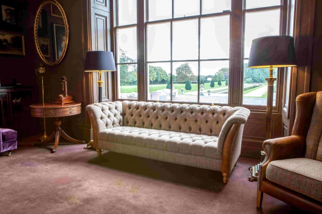 Harris tweed 2 seater sofa discount