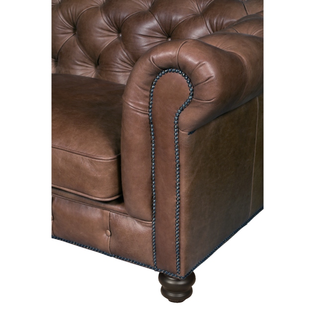 vintage Gotti Club 2 Seater - (Espresso Leather)
