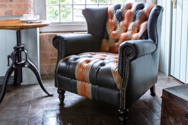 vintage Crompton Union Chair Leather
