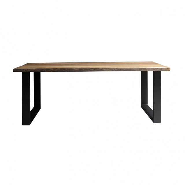 Carlton Java Sleeper Wood  - 200cm Rectangular Dining Table with U Leg