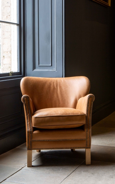 vintage Dean Chair in Tan Leather - Special Only