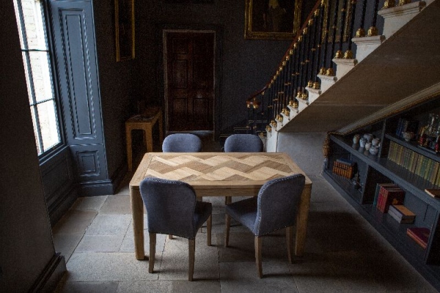 Carlton Toba - Arch Dining Table 160cm in Recycled Teak - Natural Rustic Finish