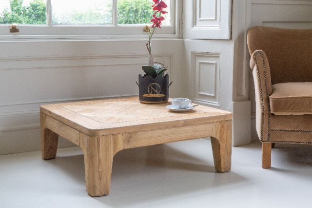 Carlton Toba - Arch Coffee Table in Recycled Teak - Natural Rustic Finish