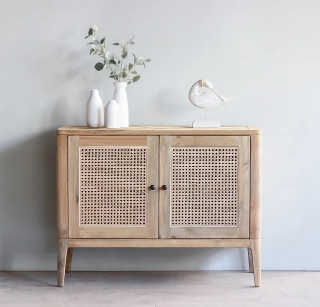 Carlton Toba- Arch 2 Door Sideboard in Recycled Teak in - Natural Rustic Finish