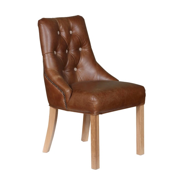 Carlton Stanton Chair in Brown Leather (Stock Line)