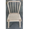Carlton Andersson Spindle Back Chair with Woven Rope Seat Base & White Oil Legs