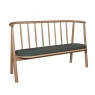 Andersson Kingham Bench with Upholstered Seat with White Oil Finish