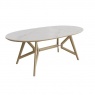 Carlton Morgan Oval Dining Table Bianco Oak - Sintered Stone Top