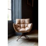 Carlton Victor Swivel Chair in New Nutter Leather with Metal Legs