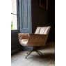 Carlton Victor Swivel Chair in New Nutter Leather with Metal Legs