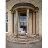 Carlton Bardney Armchair in Silver Linnet Upholstery with Oak Wood Frame