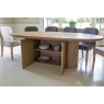 Carlton Barkington Oval Fluted Pedestal Base Table with Grey Oil Finish