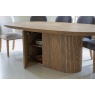 Carlton Barkington Oval Fluted Pedestal Base Table with Grey Oil Finish