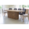 Carlton Barkington Oval Fluted Pedestal Base Table with Grey Oil Finish