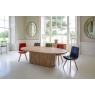 Carlton Barkington Oval Fluted Pedestal Base Table with Grey Oil Finish