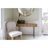 Fluted Ridged Wood 2 Drawer Console table