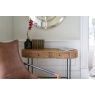 Carlton Fluted Ridged Wood 2 Drawer Console table