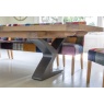 Carlton Windermere Monastery Extending Dining Table with Z Metal Legs & Bianco Finish