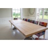 Carlton Windermere Monastery Extending Dining Table with Z Metal Legs & Bianco Finish