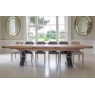Carlton Windermere Monastery Extending Dining Table with Z Metal Legs & Bianco Finish