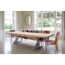 Carlton Windermere Monastery Extending Dining Table with Z Metal Legs & Bianco Finish