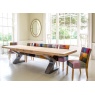 Carlton Windermere Monastery Extending Dining Table with Z Metal Legs & Bianco Finish