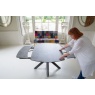 Carlton Naples Twist Top Table Printed Glass XYL-03 Finish 120cm x 90cm
