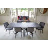 Carlton Verona Extending Butterfly Table Concrete Melamine Finish Ext 210cm