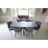 Carlton Venice Collection - Naples Twist Top Table Concrete Glass Finish 120 x 90cm