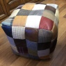 vintage Bean Bag Leather Mix & Wool Mix