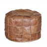 Bean Bag Drum in Brown Cerato Leather