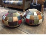 vintage Beach Ball Bean Bag Leather Mix & Wool Mix