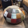 vintage Beach Ball Bean Bag Leather Mix & Wool Mix