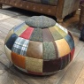 vintage Beach Ball Bean Bag Leather Mix & Wool Mix